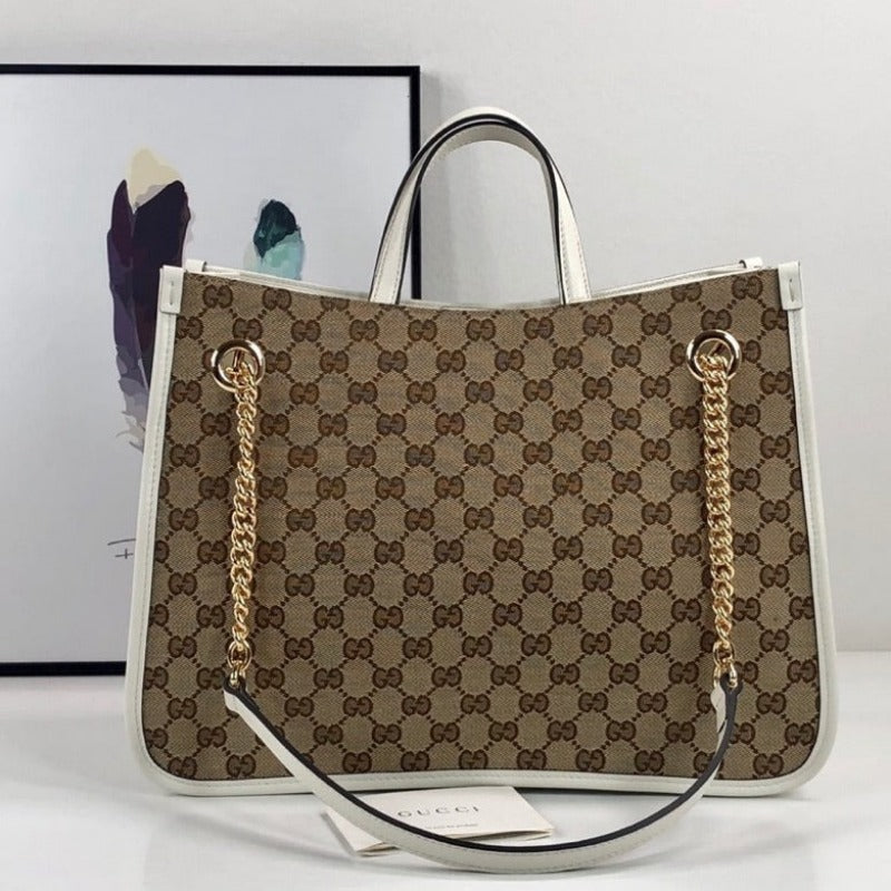 Bolsa de lona Horsebit en color blanco