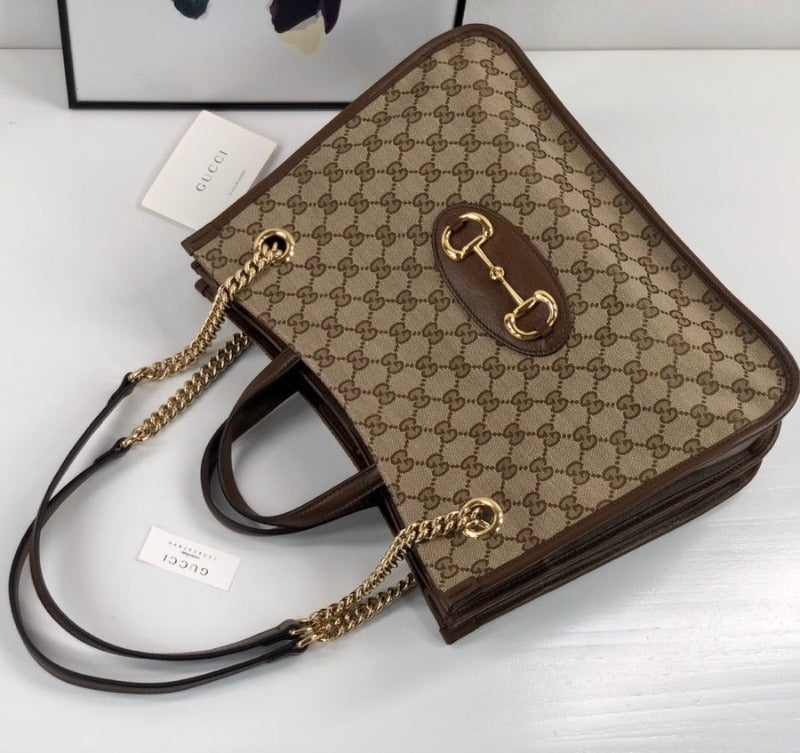 Bolsa de lona Horsebit marrón