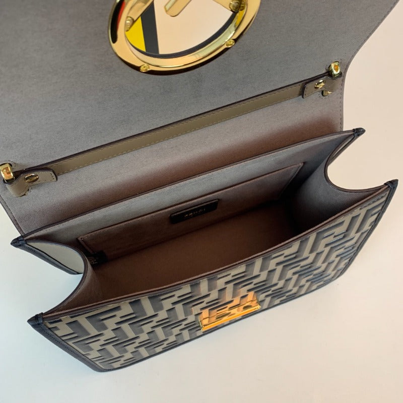 Bolso de hombro Kan marrón oscuro