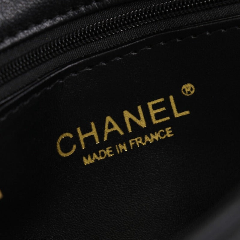 Mini Flap Bag With Top Handle Black