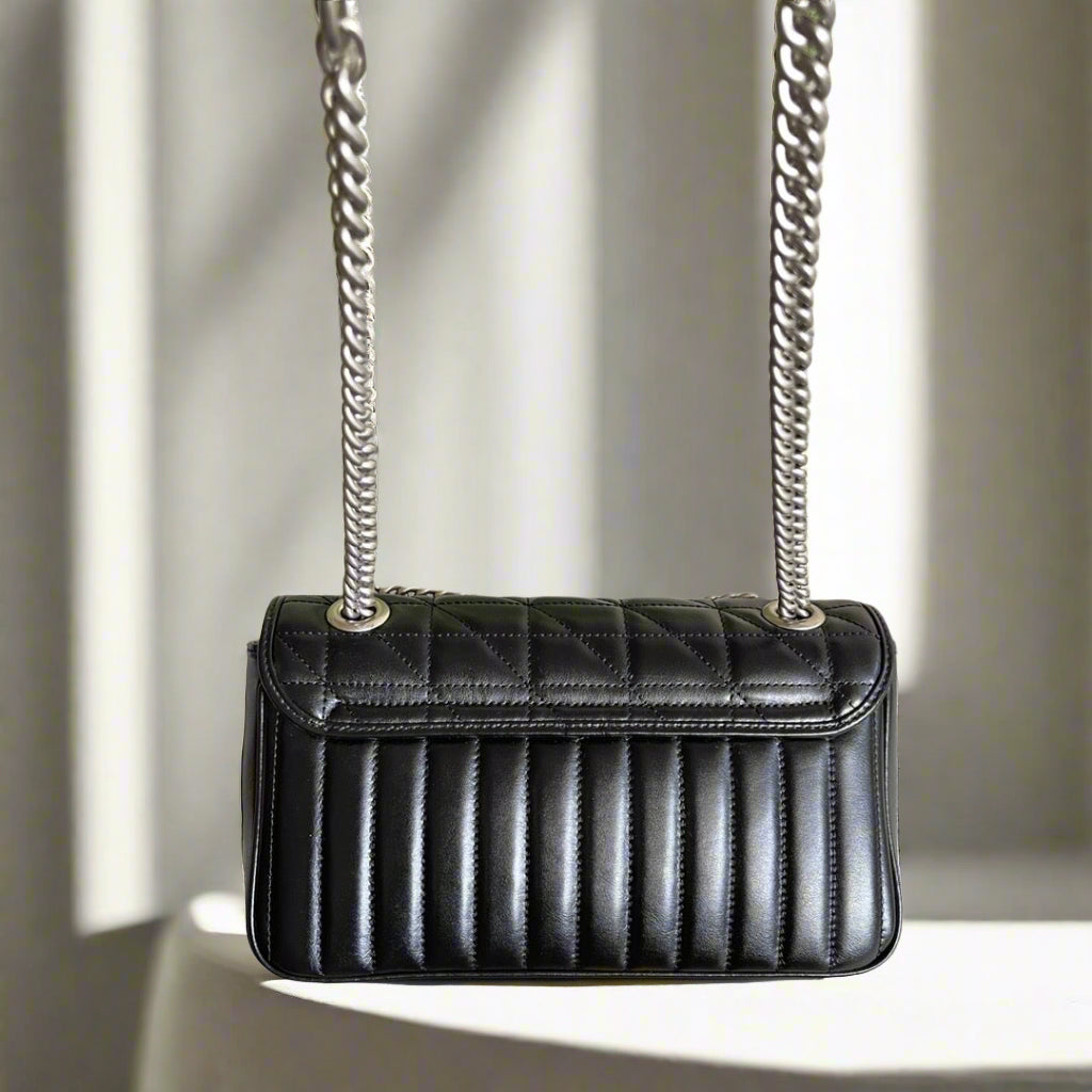 Pre-Loved GG Marmont shoulder bag black New