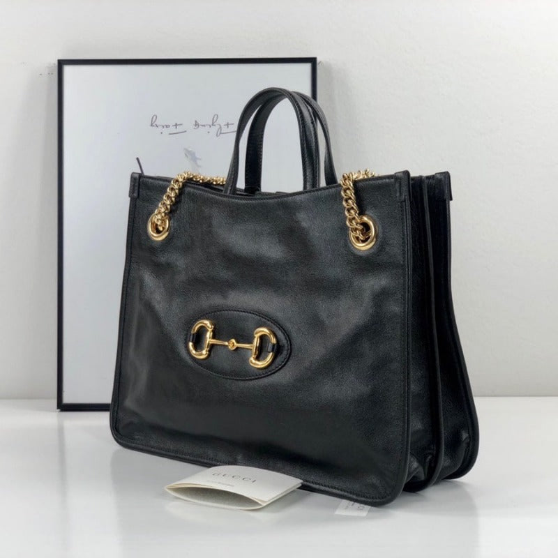 Bolsa de mano Horsebit negra