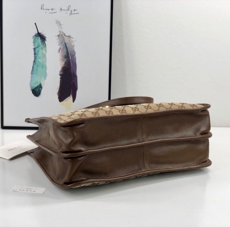 Bolsa de lona Horsebit marrón