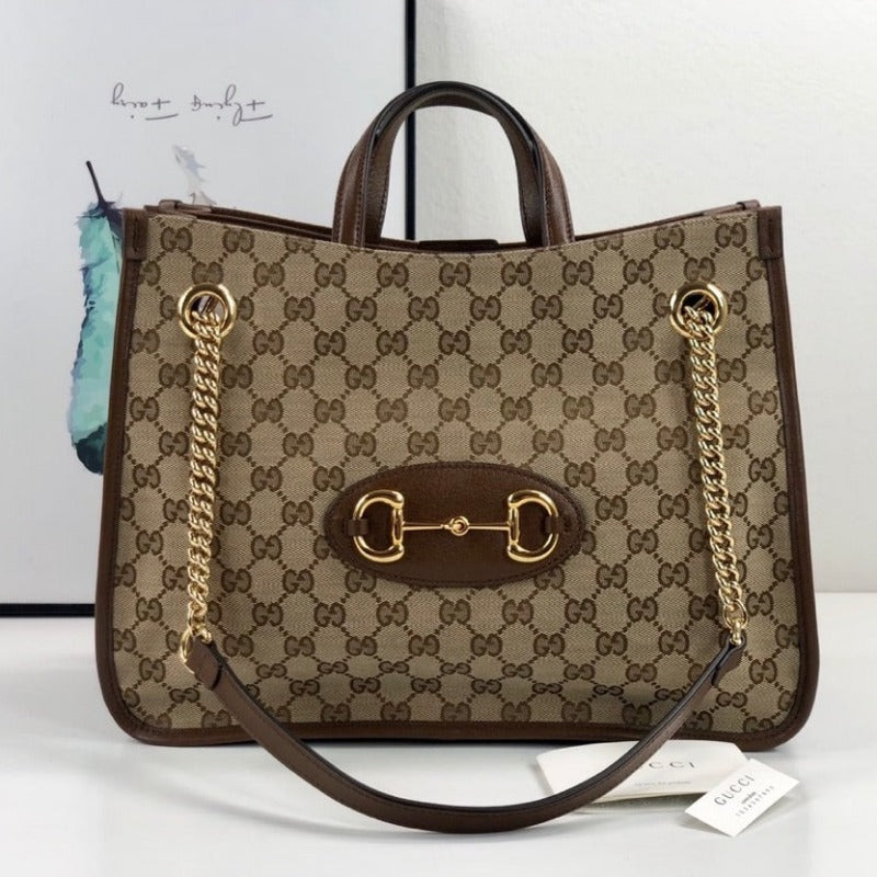 Bolsa de lona Horsebit marrón