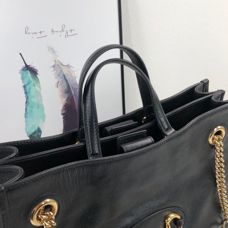 Bolsa de mano Horsebit negra