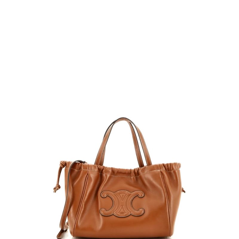 Cabas Drawstring Logo Tote Bag Ginger