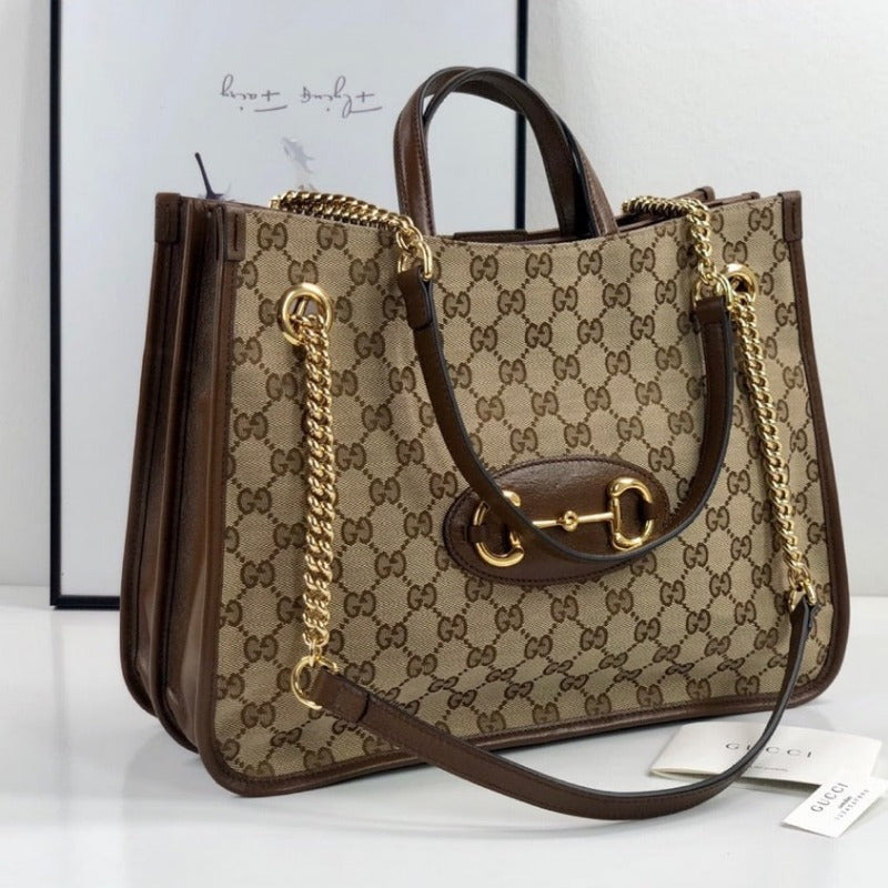 Bolsa de lona Horsebit marrón