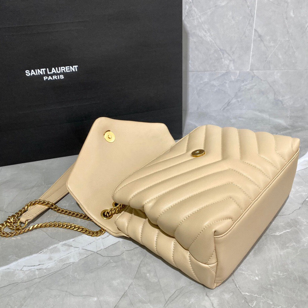 Small Loulou Shoulder Bag Beige