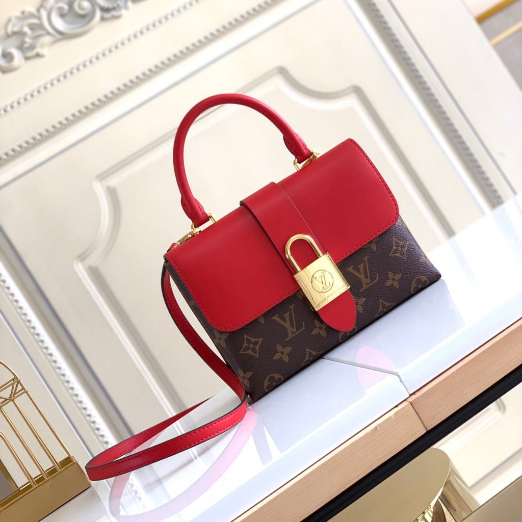 Locky Bb Lona Monogram Bag Red