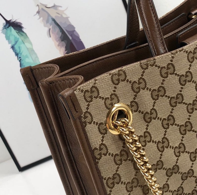 Bolsa de lona Horsebit marrón