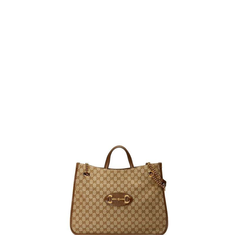 Bolsa de lona Horsebit marrón