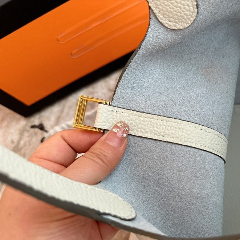 Bolsa con cierre Picotin color marfil