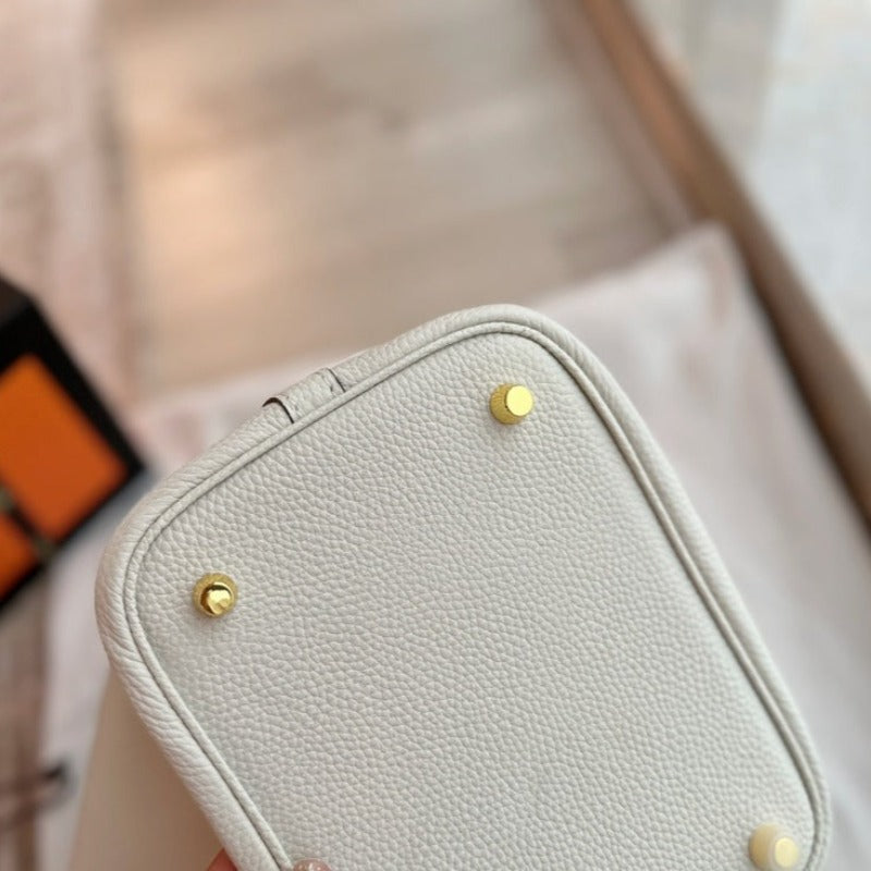 Bolsa con cierre Picotin color marfil