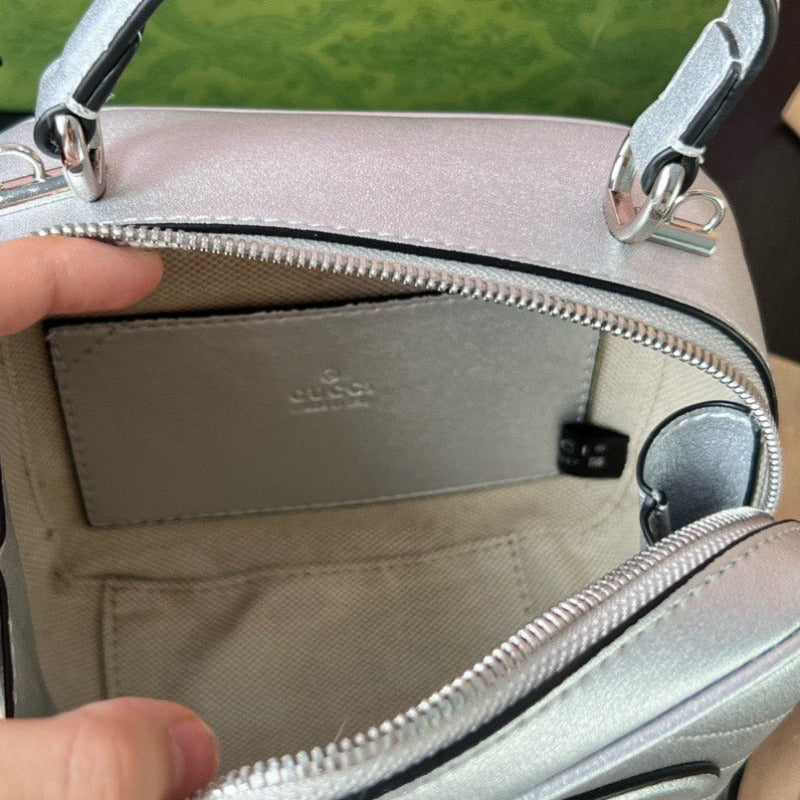Blondie Top Handle Bag Silver