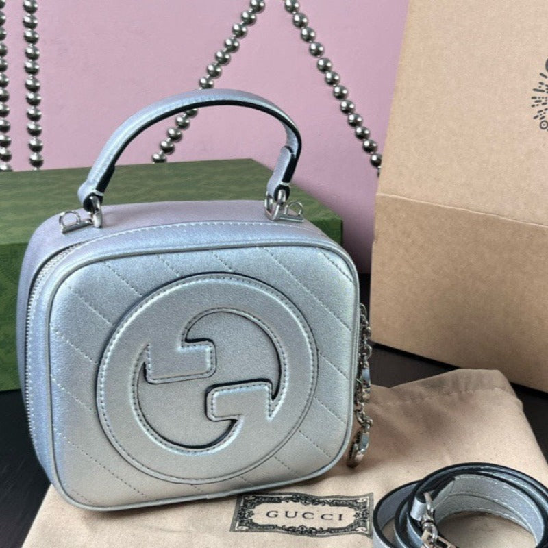 Blondie Top Handle Bag Silver