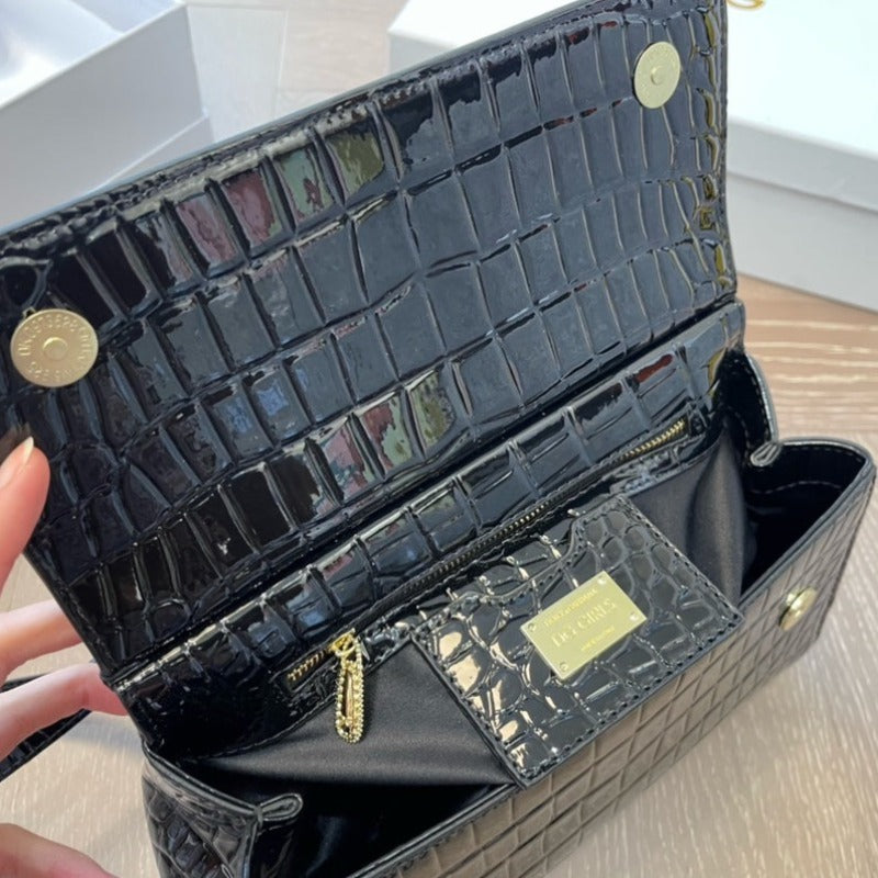 Kim Sicily Bag Black Croc
