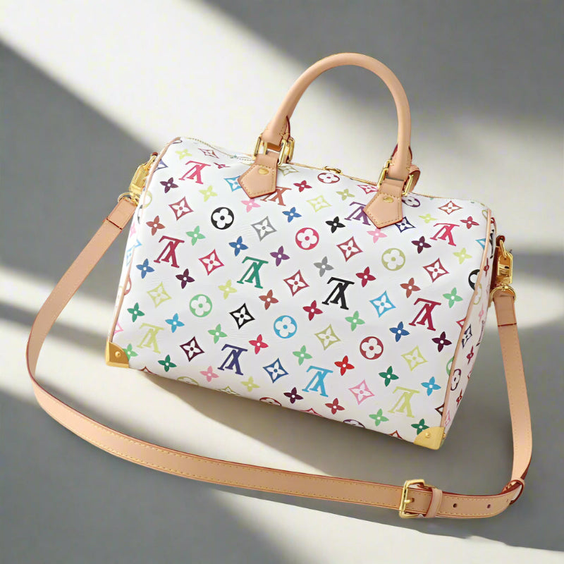 Speedy Monogram Bag White Multicolored New