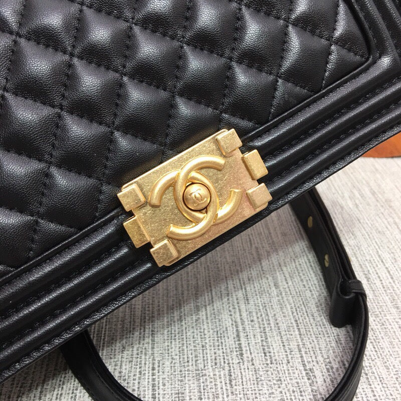 Boy Shoulder Bag Gold-Color Hardware