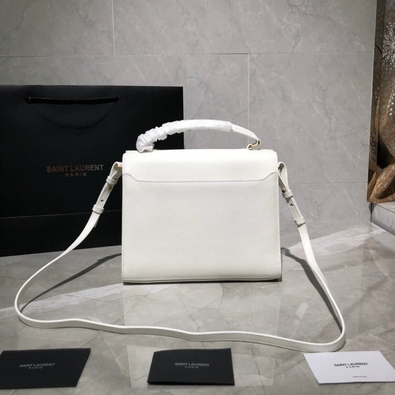 Cassandra Medium Top Handle Bag White