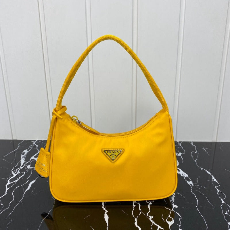 Vintage Nylon Hobo Bag Yellow