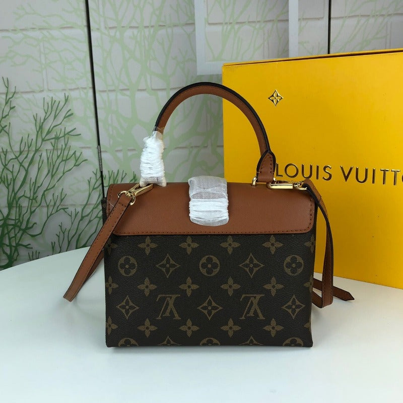 Locky Bb Lona Monogram Bag Brown