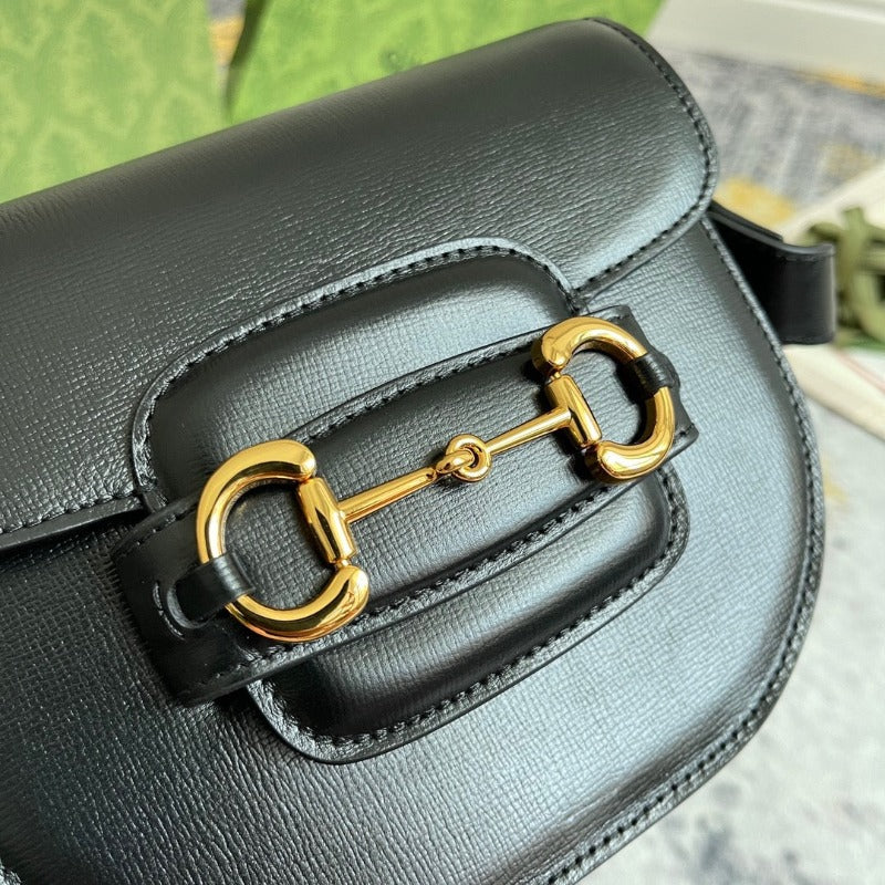 Mini Horsebit 1955 Rounded Bag Black