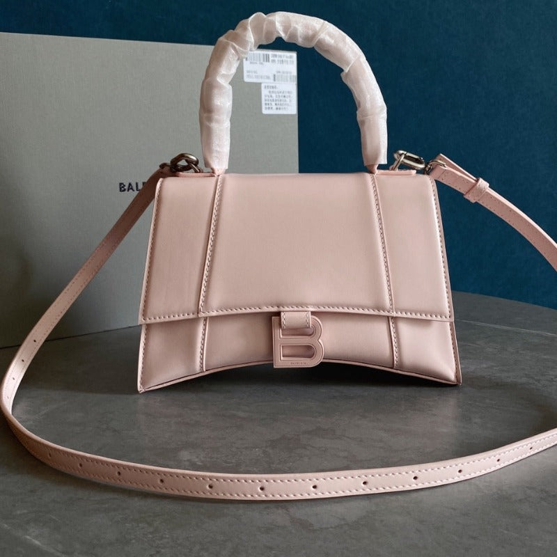 Hourglass Small Mock-croc Top-handle Bag Light Pink