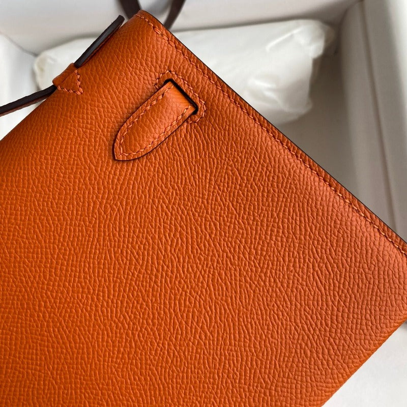 Kelly Pochette Handbag Orange