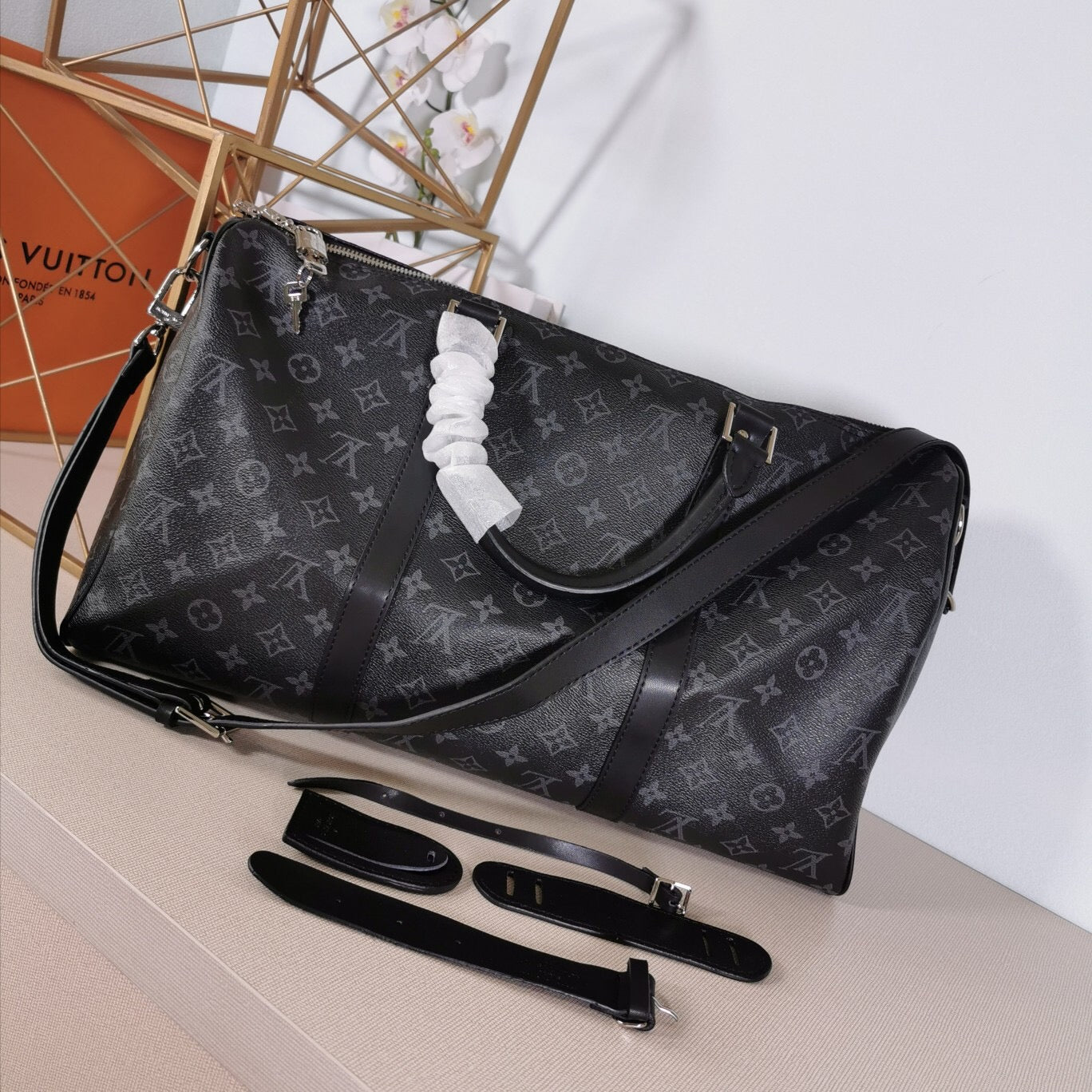 Monogram Travel Bag Black