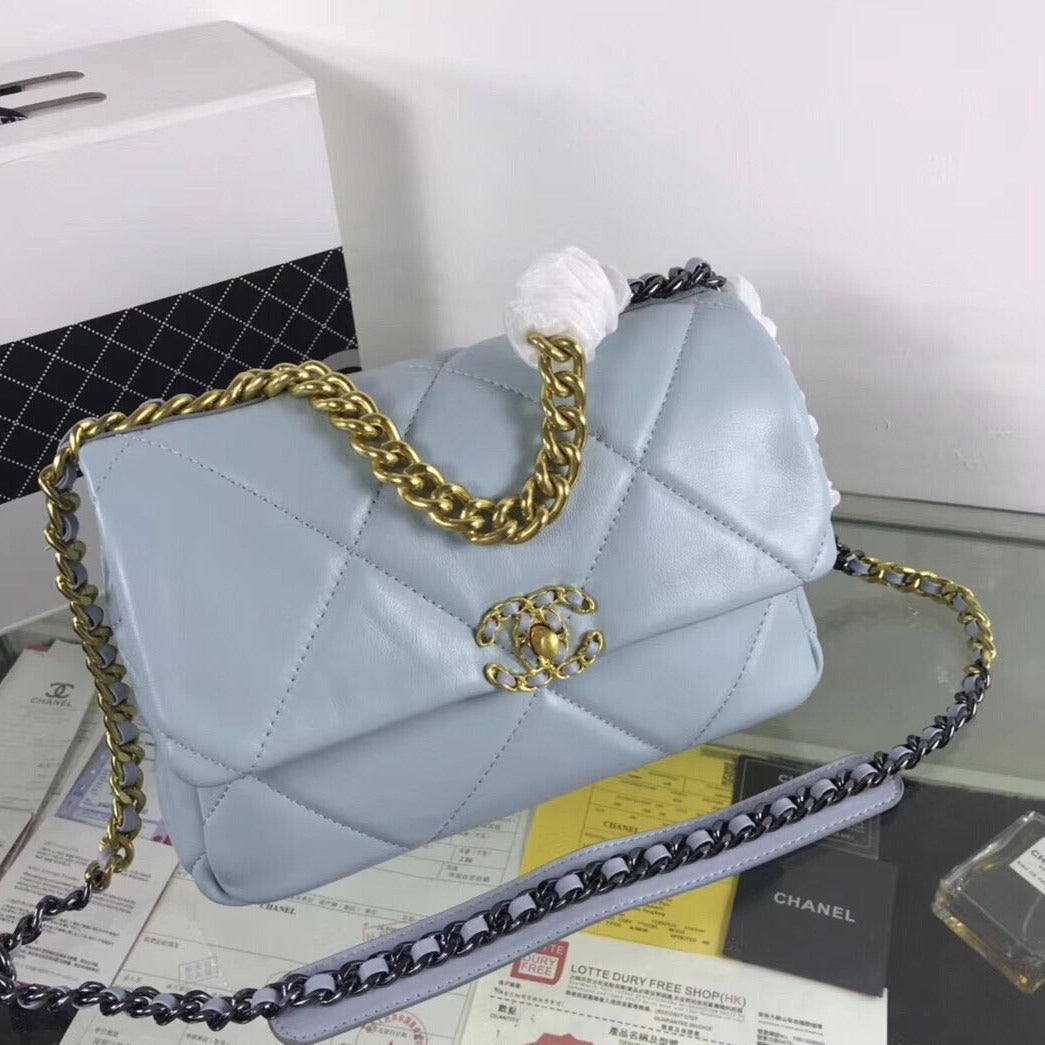 Flap Bag Grey Blue