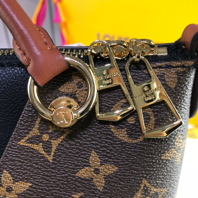 Brown/Black Monogram Leather Handbag