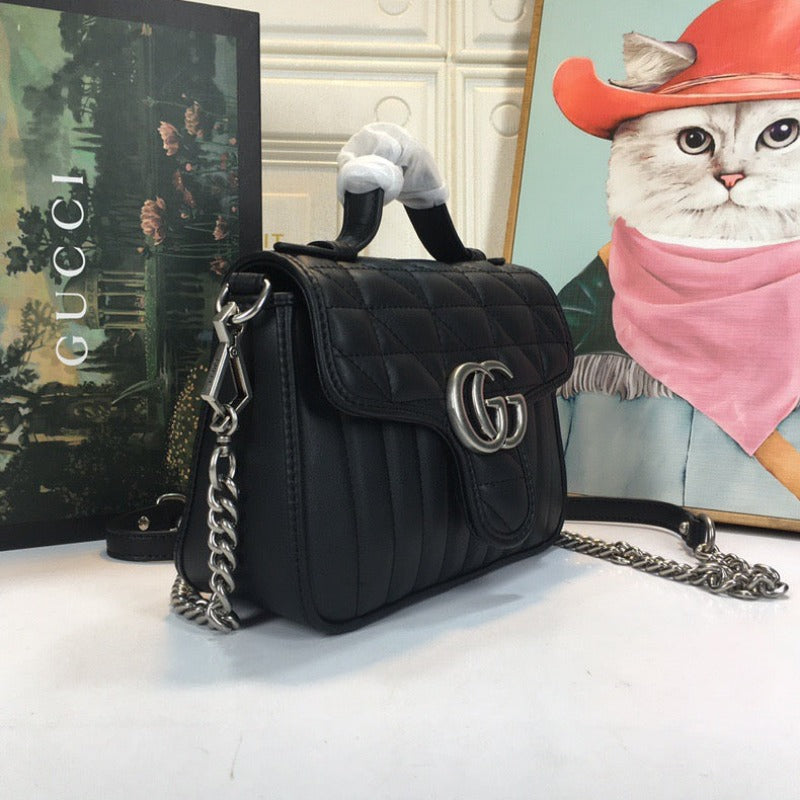 Marmont Mini Top Handle Bag Black