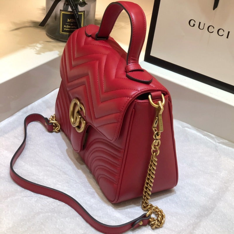 Marmont Handle Bag Red