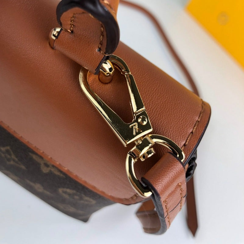 Locky Bb Lona Monogram Bag Brown