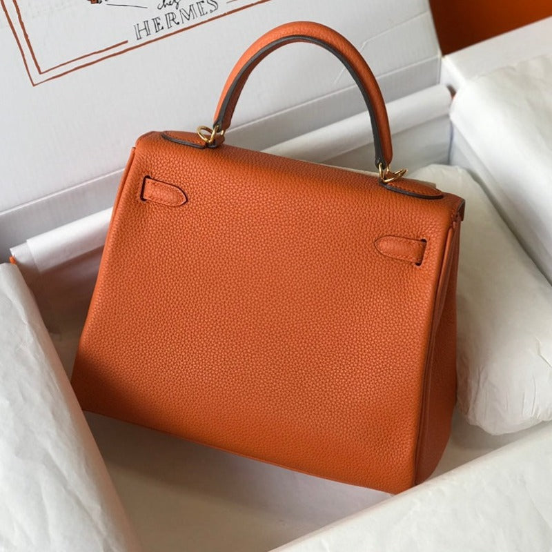 Kelly Handbag 28 Orange