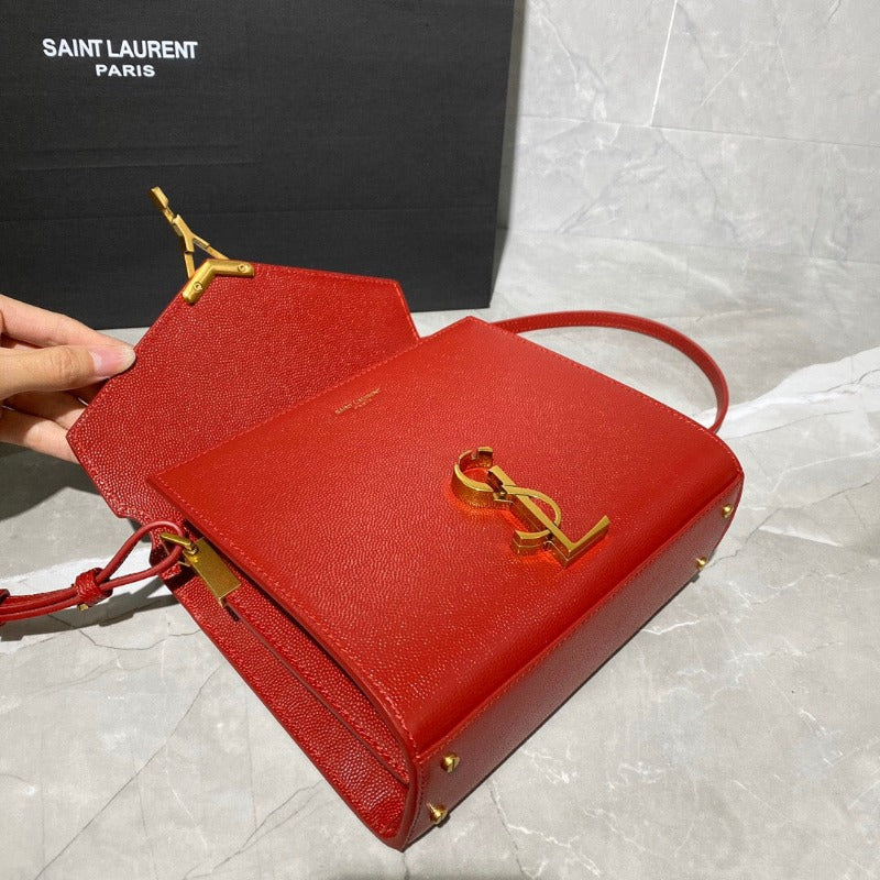 Cassandra Mini Top Handle Bag Red