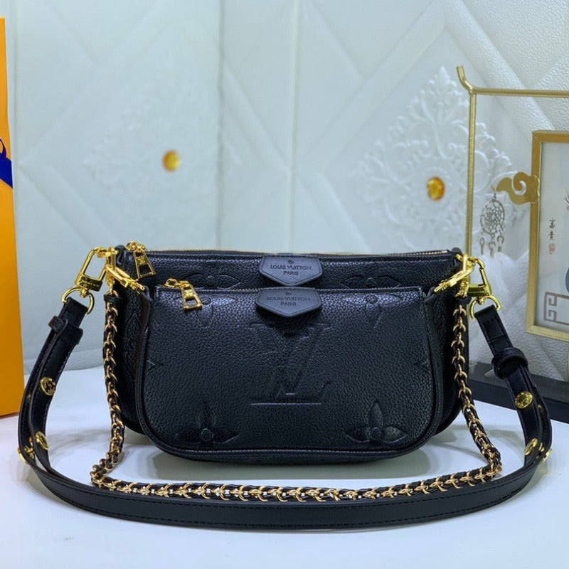 Multi Pochette Shoulder Bag Black