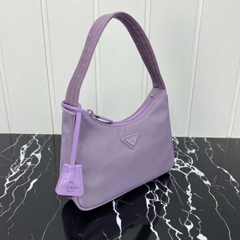 Vintage Nylon Hobo Bag Lilac