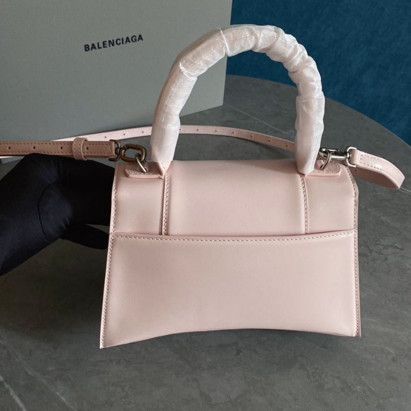 Hourglass Small Mock-croc Top-handle Bag Light Pink