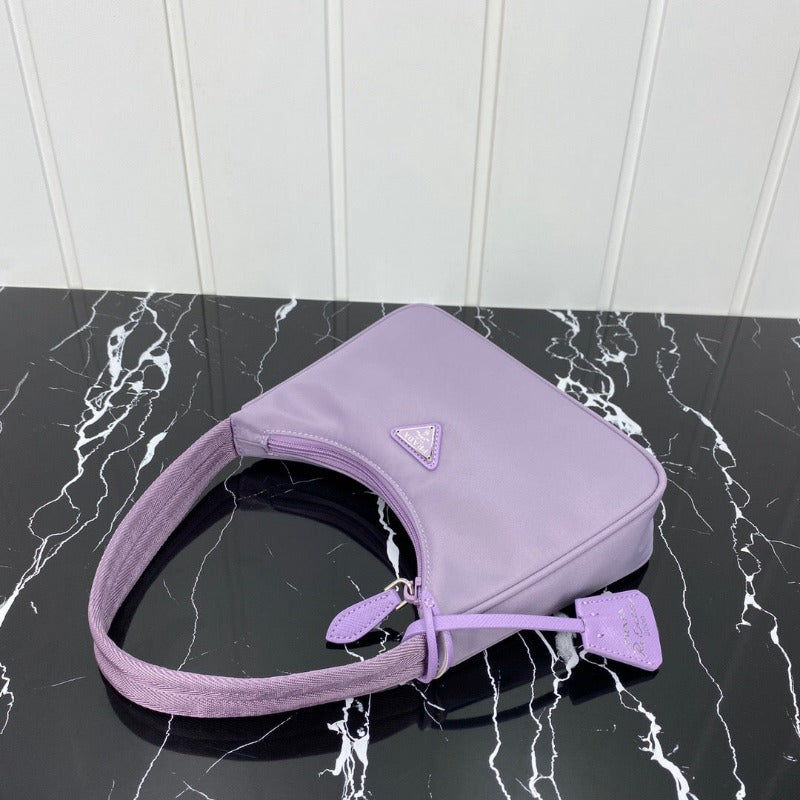 Vintage Nylon Hobo Bag Lilac