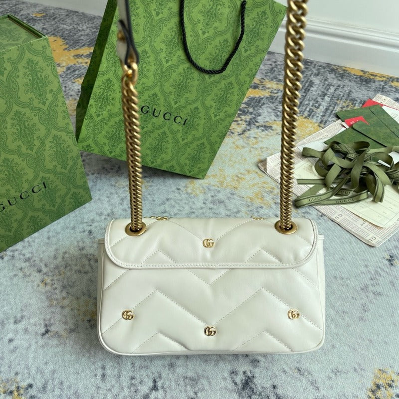 Marmont GG Shoulder Bag White New