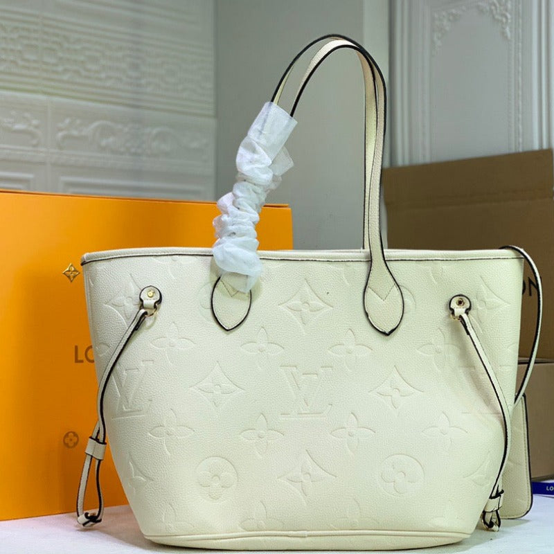 Neverfull Large Monogram Bag White Milk