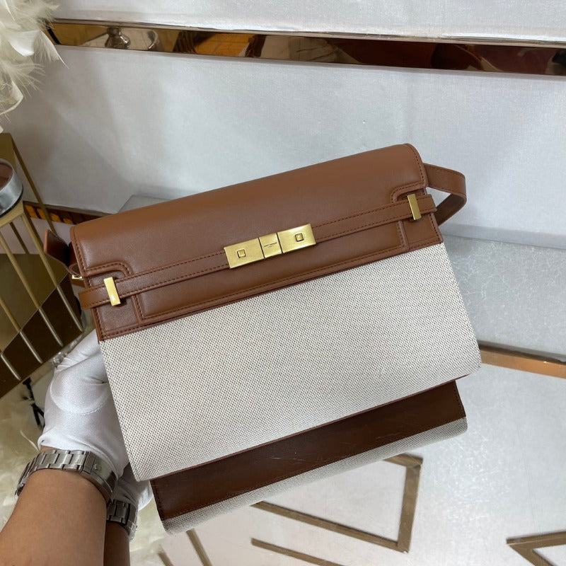 MANHATTAN SHOULDER BAG IN BOX MILK/BROWN