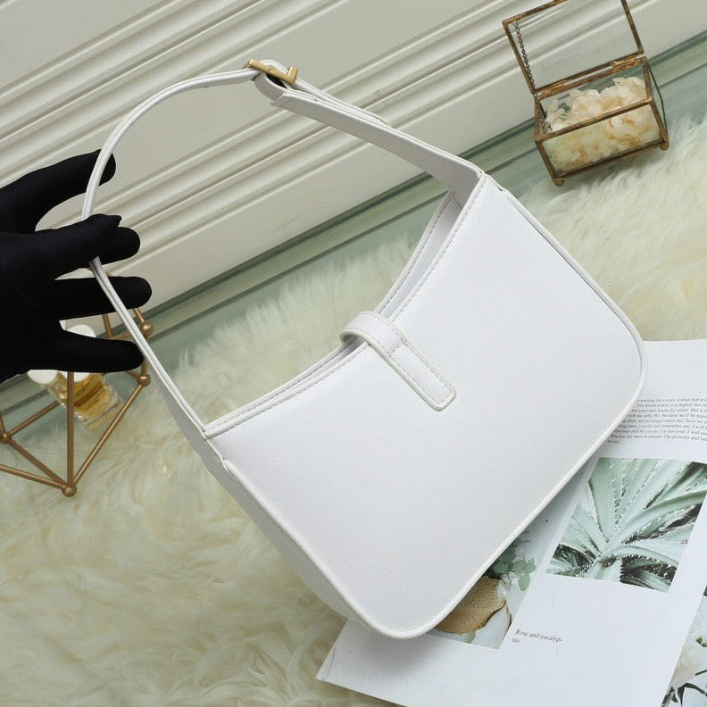 Hobo Logo-plaque Shoulder Bag White