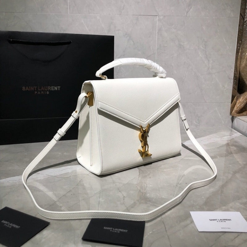 Cassandra Medium Top Handle Bag White