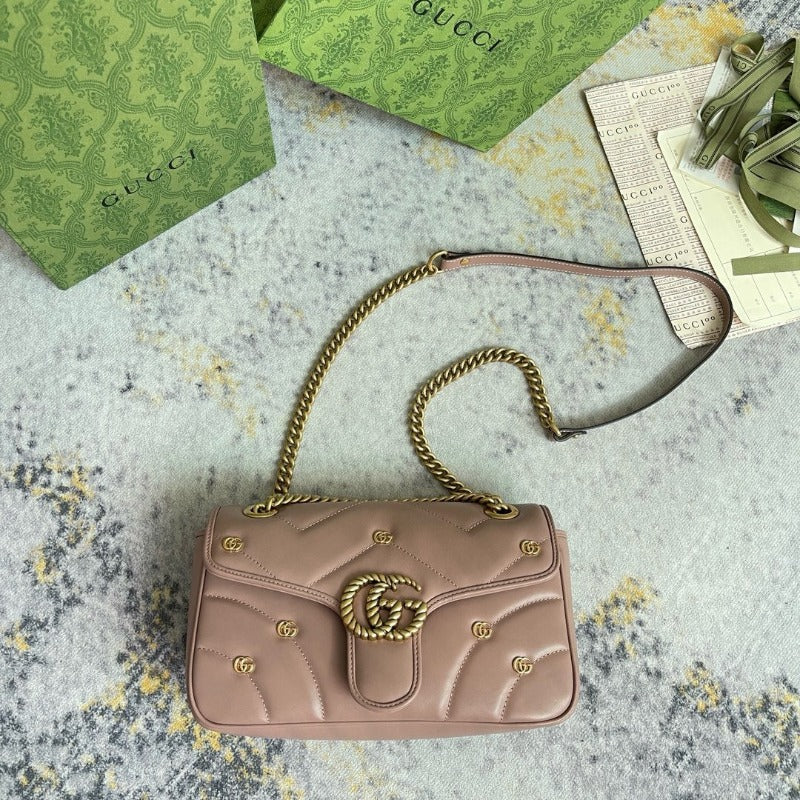 Marmont GG Shoulder Bag RoseBrown New