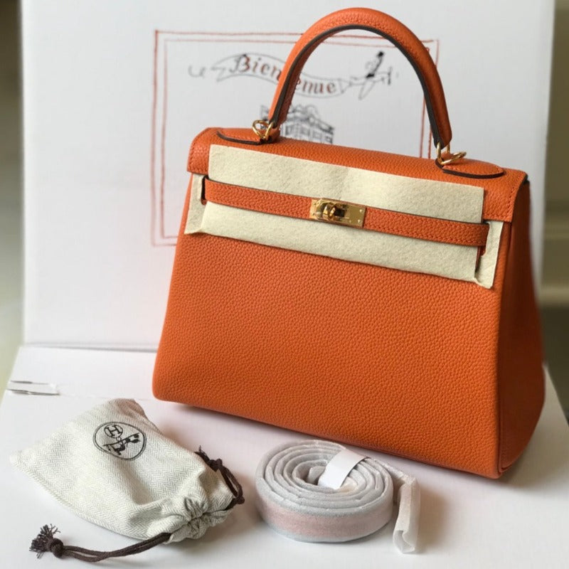 Kelly Handbag 28 Orange