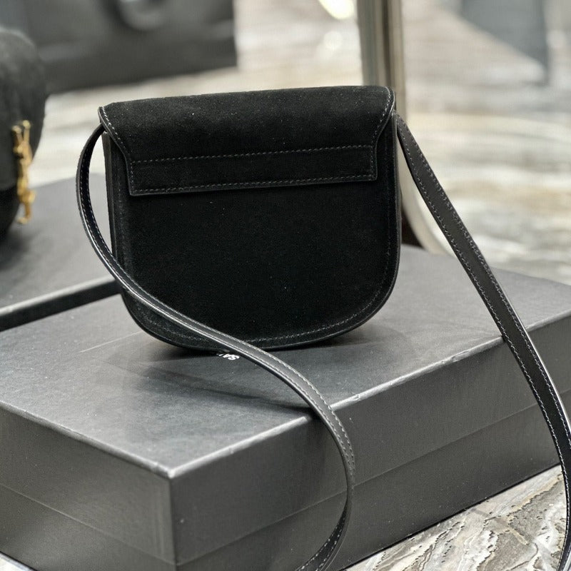 Kaia Small Suede Saddle Bag