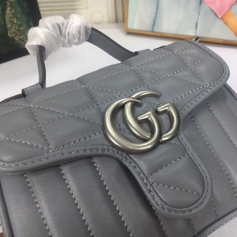 Marmont Mini Top Handle Bag Grey