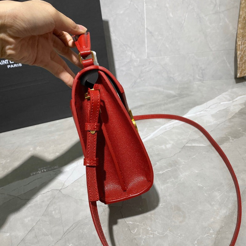 Cassandra Mini Top Handle Bag Red